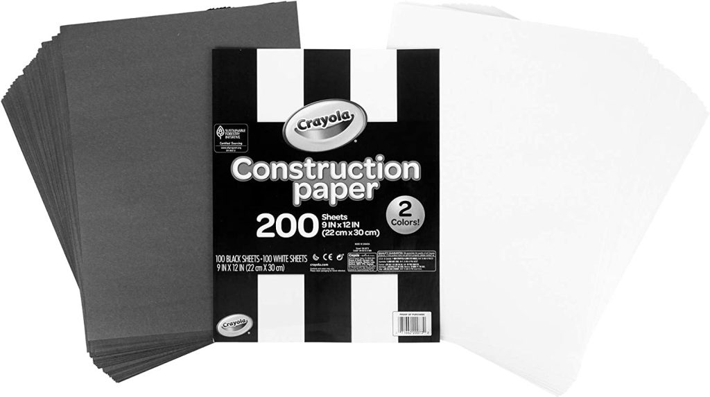 Lowest Price: Crayola Black & White Construction Paper Bulk